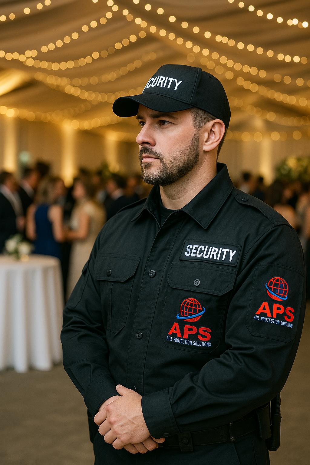 APS security officer at a hotel ballroom event